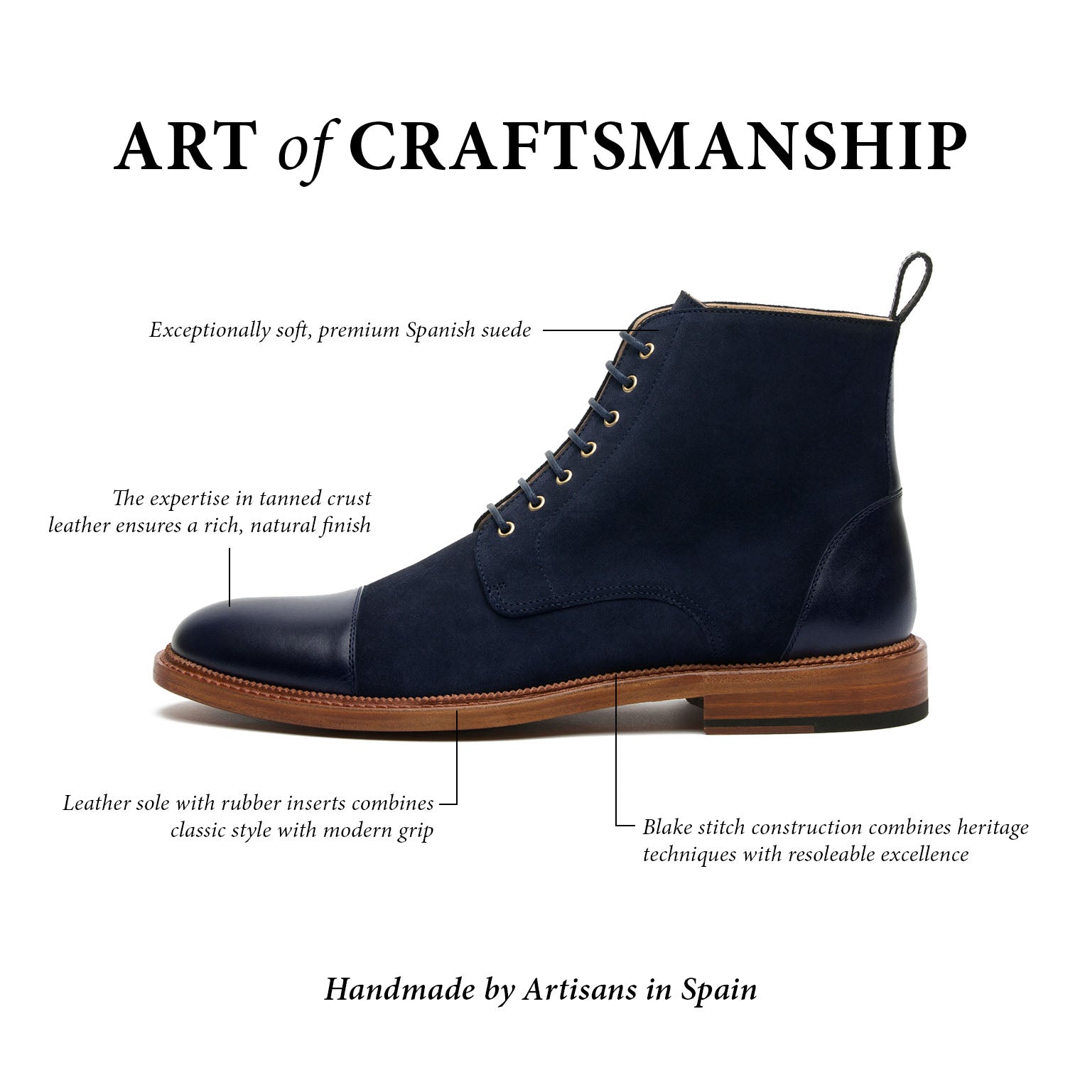 The Troy Boot in Navy (Last Chance, Final Sale) 5 The Troy Boot in Navy (Last Chance, Final Sale)