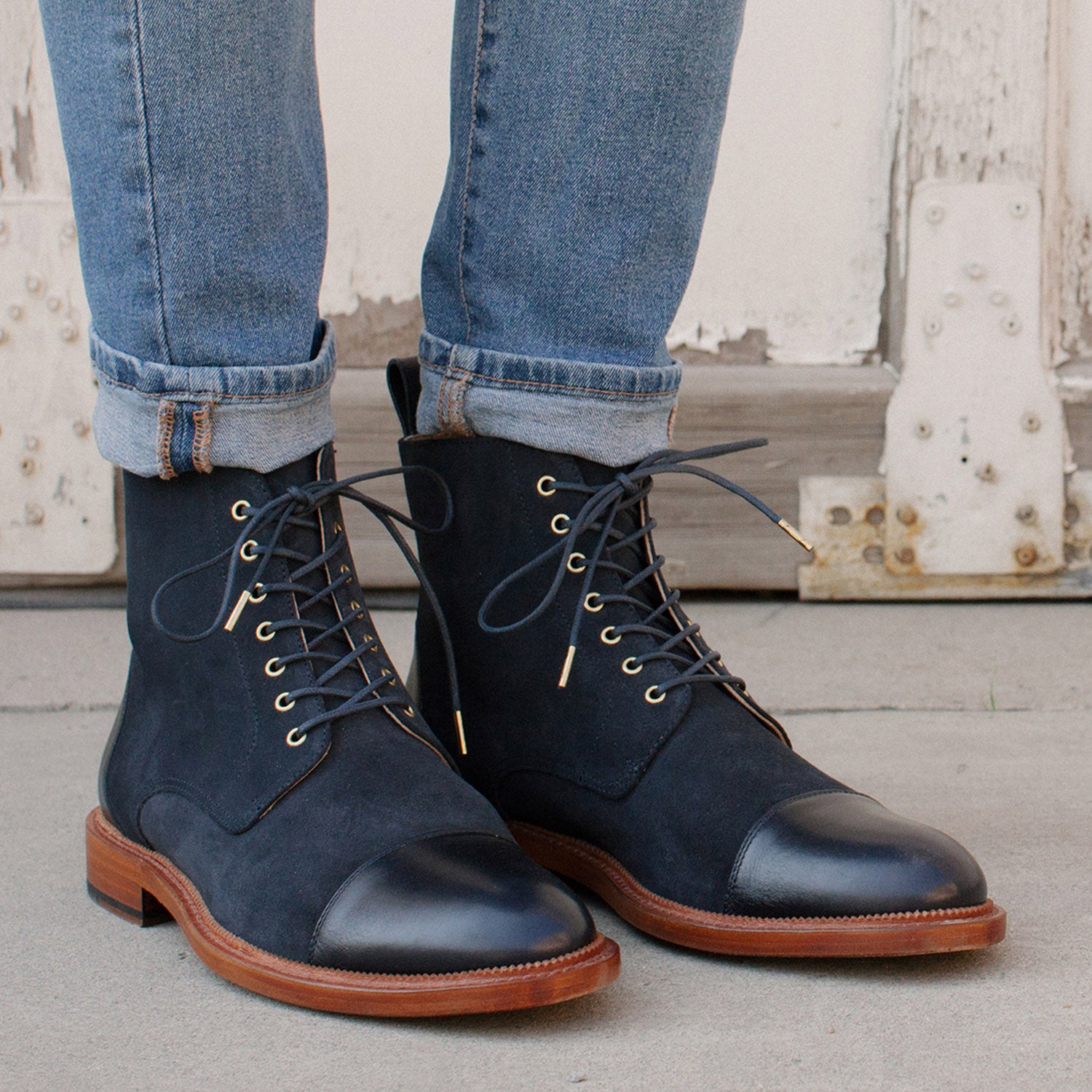 The Troy Boot in Navy (Last Chance, Final Sale) 7 The Troy Boot in Navy (Last Chance, Final Sale)
