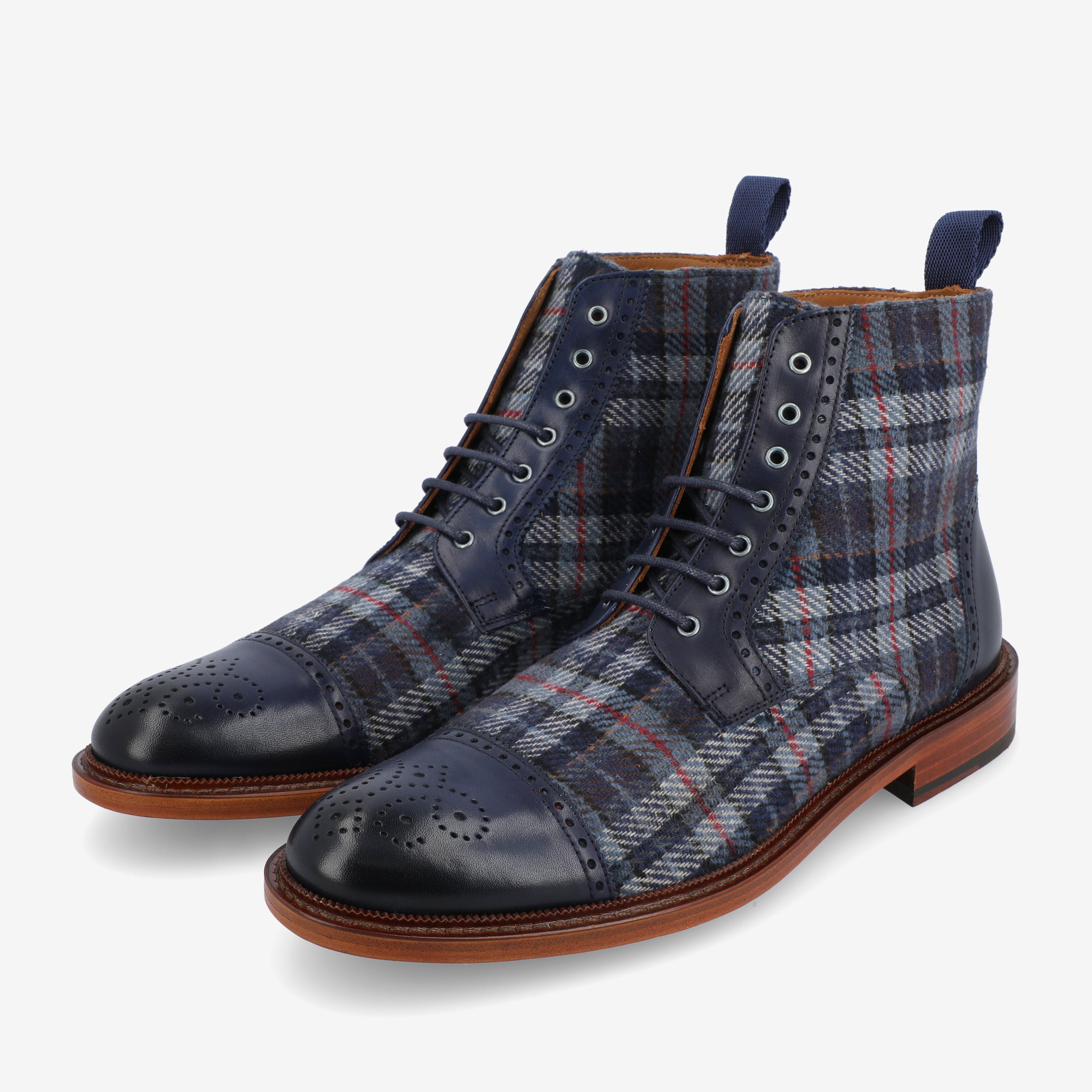 The Hamilton Boot in Blue Plaid (Last Chance, Final Sale) 2 The Hamilton Boot in Blue Plaid (Last Chance, Final Sale)