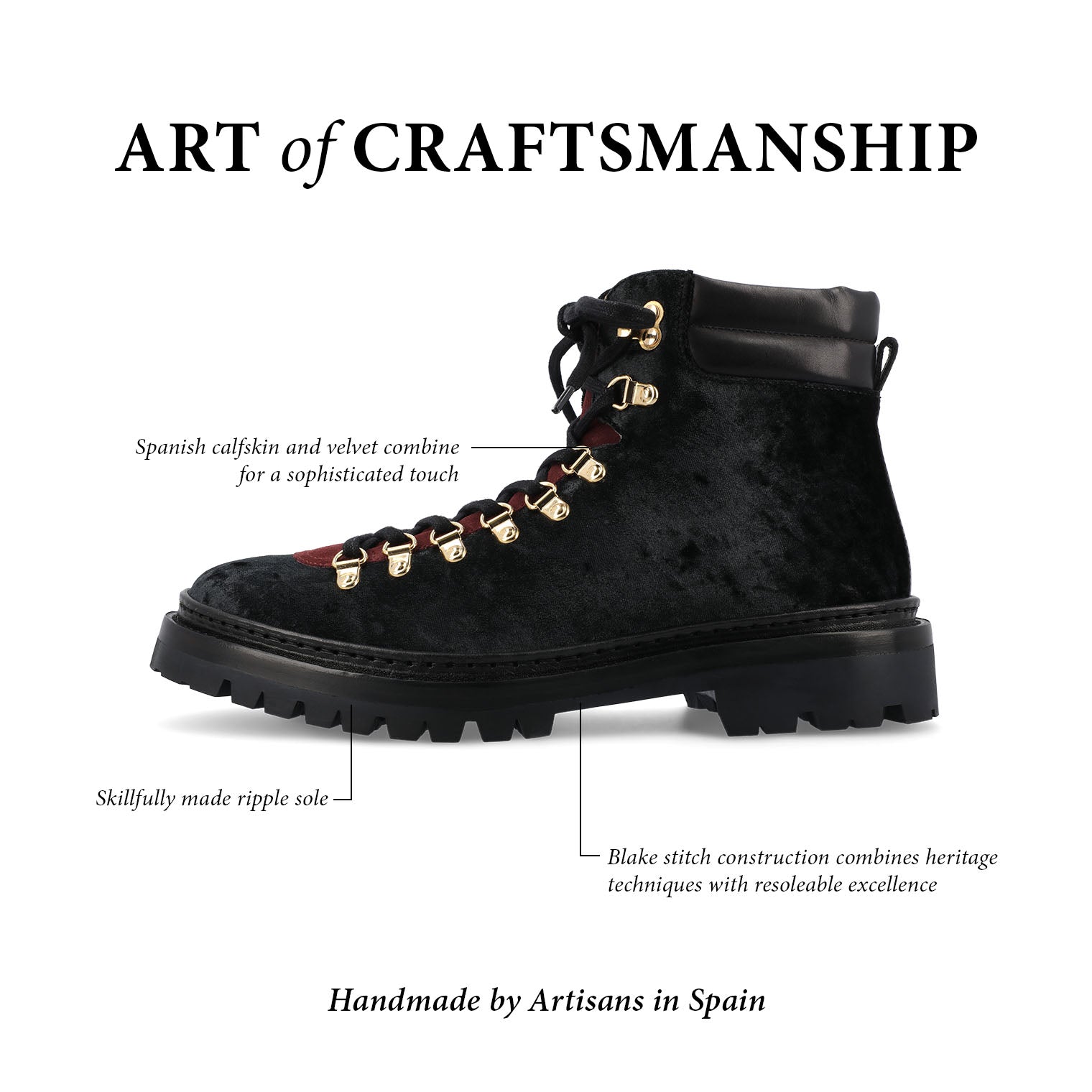 The Viking Boot in Black Velour (Last Chance, Final Sale) 6 The Viking Boot in Black Velour (Last Chance, Final Sale)