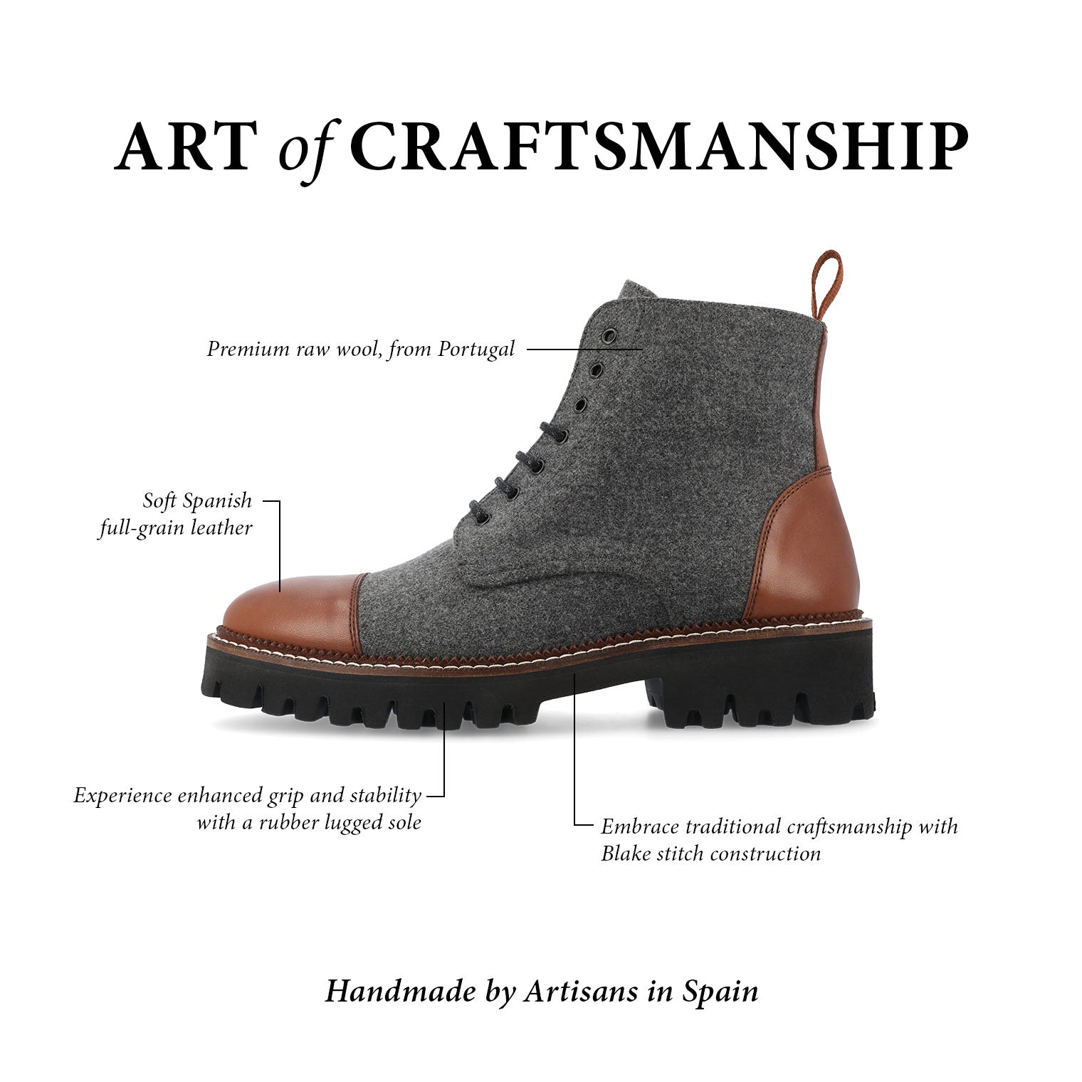 The Jill Boot in Grey/Brown (Last Chance, Final Sale) 6 The Jill Boot in Grey/Brown (Last Chance, Final Sale)