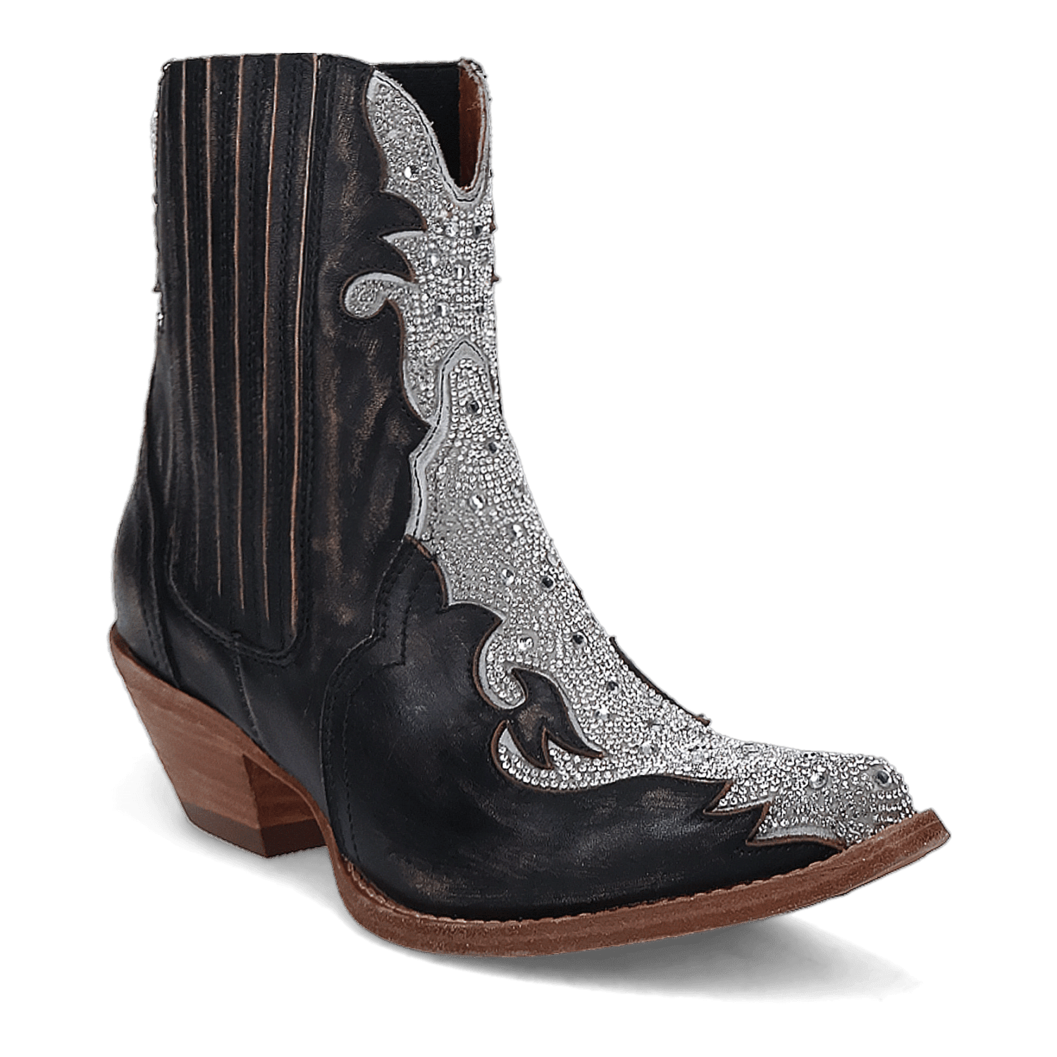 CRYSTAL LEATHER BOOTIE