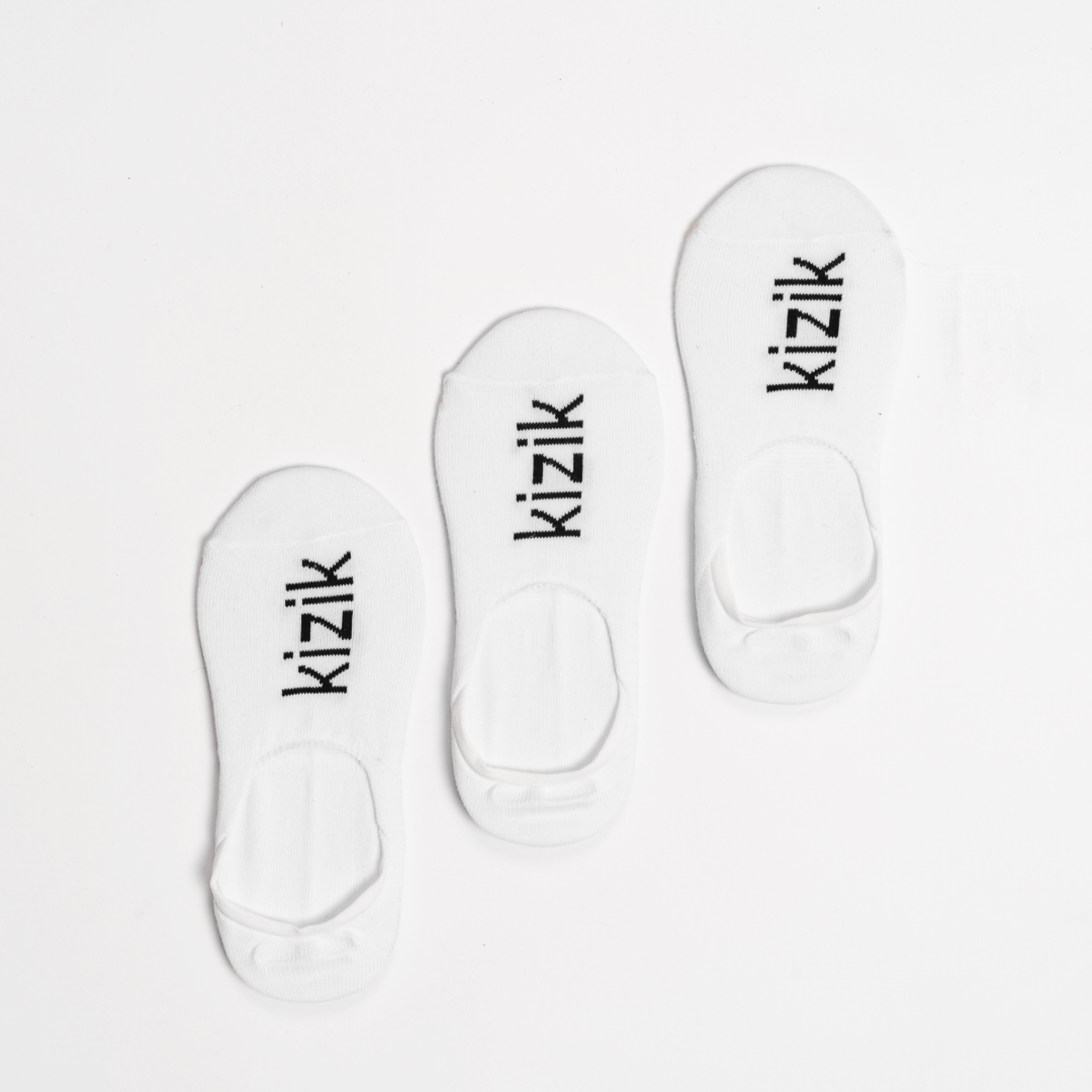 Kizik No Show Socks - White - 3 Pack 6 Kizik No Show Socks - White - 3 Pack